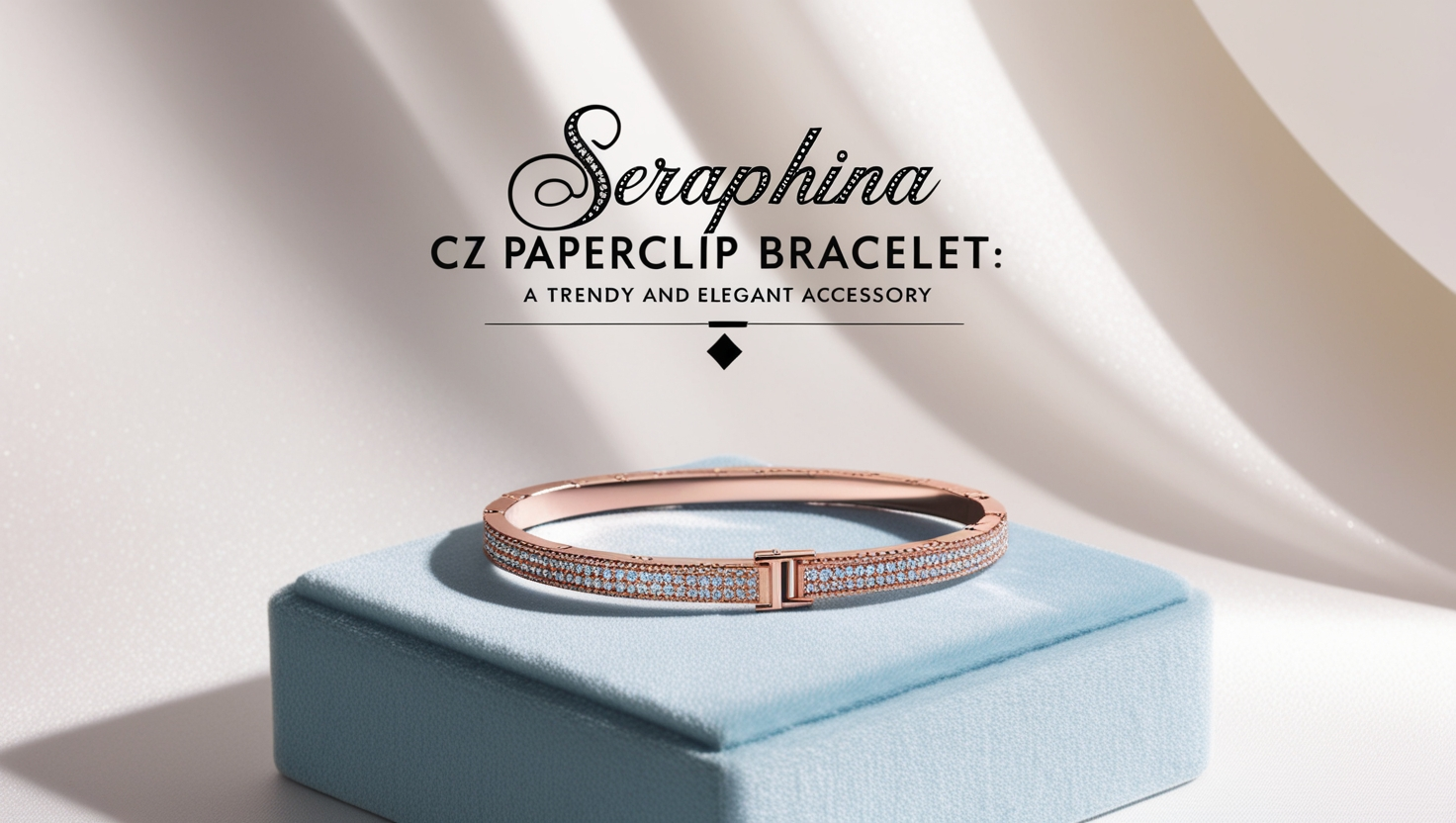 Seraphina CZ Paperclip Bracelet