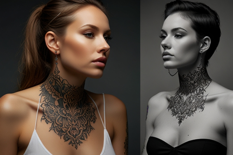 Neck Tattoos for Women 