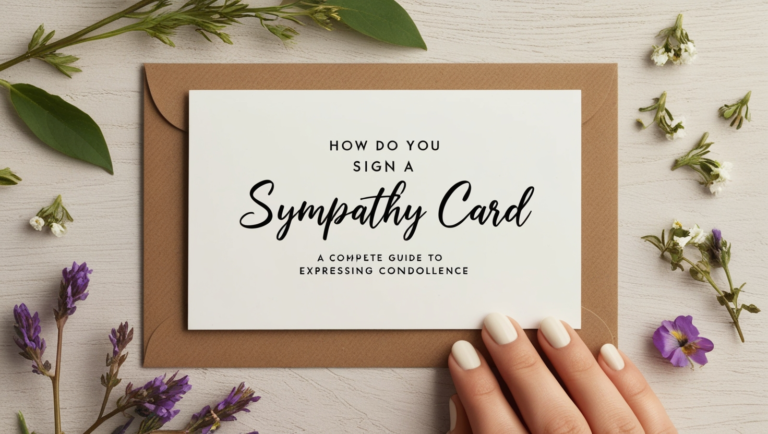 how do you sign a sympathy card​